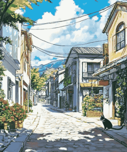 Anime Cityscape Diamond Painting