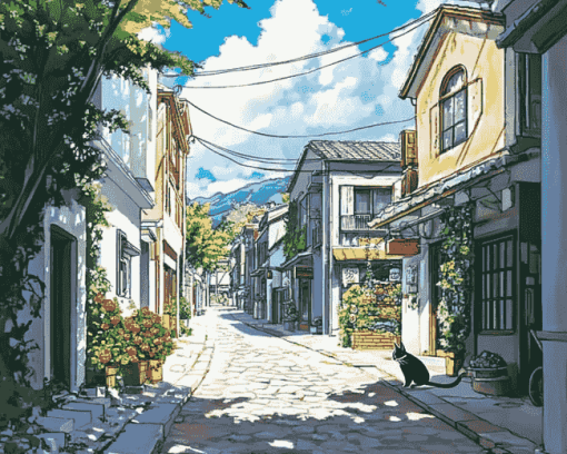 Anime Cityscape Diamond Painting