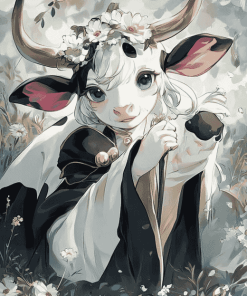 Anime Cow Diamond Painting