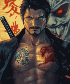 Anime-Inspired Yakuza Diamond Painting