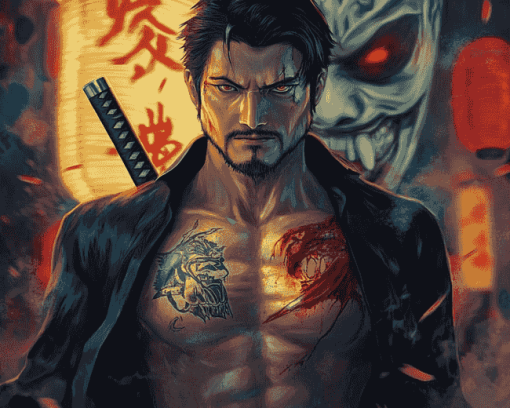 Anime-Inspired Yakuza Diamond Painting