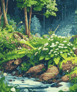 Anime Style Plants Diamond Painting