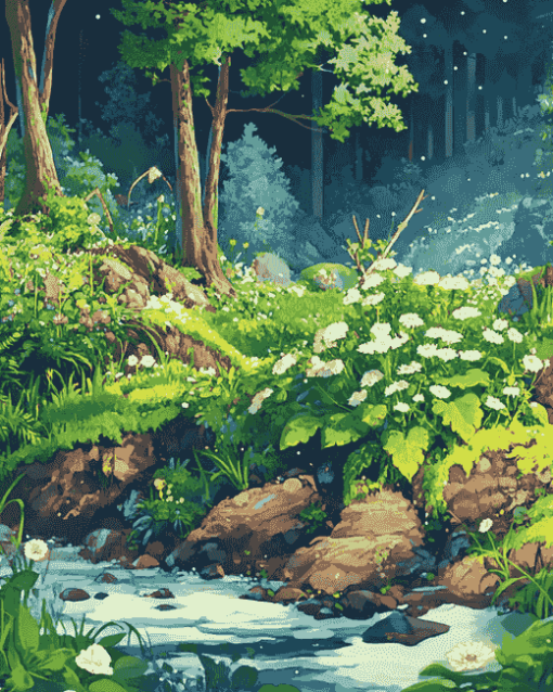 Anime Style Plants Diamond Painting