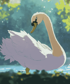 Anime Swan Cartoon Diamond Painting