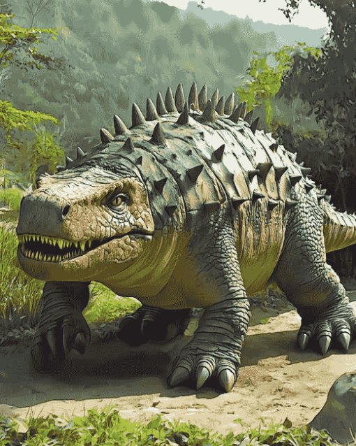 Ankylosaurus Dragon Reptile Diamond Painting