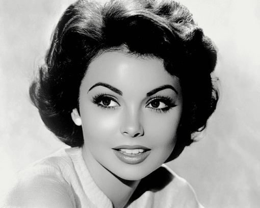 Annette Funicello in Black and White Diamond Painting