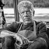 Anthony Bourdain Black and White Diamond Painting