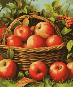 Apple Basket Delight Diamond Painting