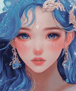 Aquarius Fantasy Girl Diamond Painting