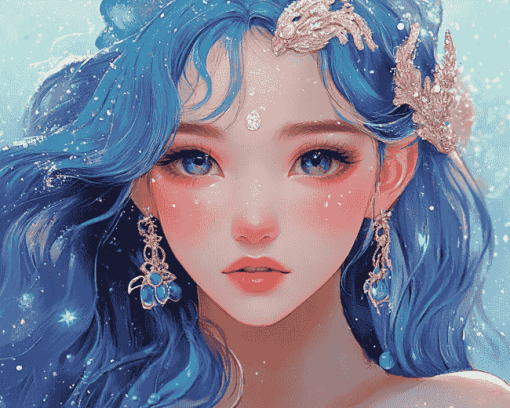 Aquarius Fantasy Girl Diamond Painting