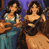 Arab Musician Women Animation Diamond Painting