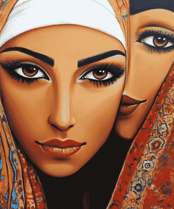 Arab Women Abstract Diamond Painting