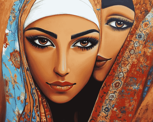 Arab Women Abstract Diamond Painting