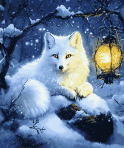 Arctic Fox Winter Fantasy Diamond Painting