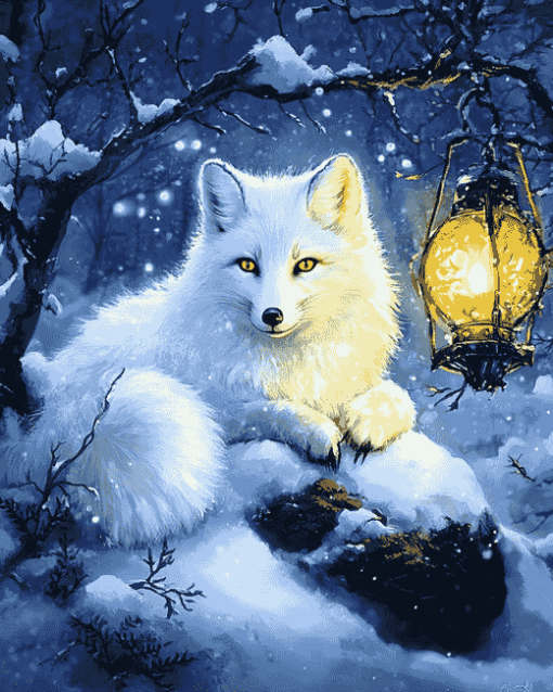 Arctic Fox Winter Fantasy Diamond Painting