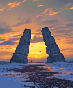 Arctic Henge National Park Sunset Diamond Painting