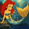 Ariel and Flounder Mermaid Diamond Painting