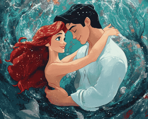 Ariel and Prince Eric Disney Diamond Painting