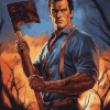 Ash Evil Dead Movie Diamond Painting