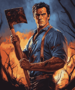 Ash Evil Dead Movie Diamond Painting