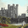 Ashford Castle Ruins in Ireland Diamond Painting