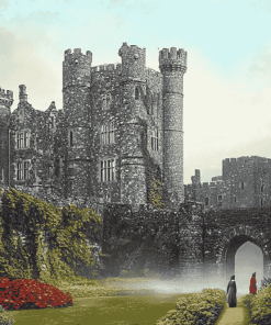 Ashford Castle Ruins in Ireland Diamond Painting