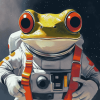 Astronaut Cartoon Frog Diamond Painting