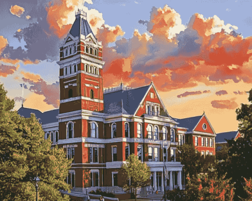 Auburn University Architecture Diamond Painting