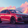 Audi Red Car Diamond Painting