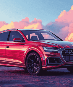 Audi Red Car Diamond Painting