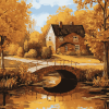 Autumn Bridge Valley Diamond Painting