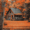 Autumn Cabin Retreat Diamond Painting