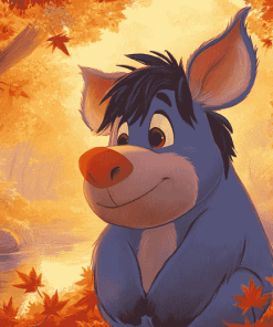 Autumn Eeyore Cartoon Diamond Painting