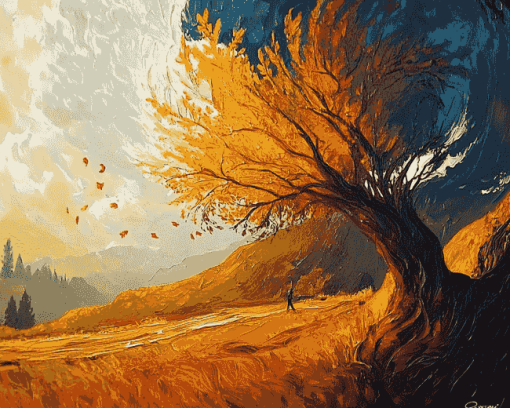 Autumn National Park Scene Diamond Painting