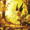 Autumn Pokemon Leafeon Diamond Painting