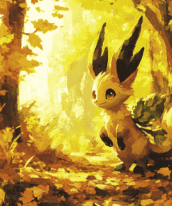 Autumn Pokemon Leafeon Diamond Painting