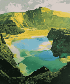 Azores Mountains and Lakes Diamond Painting