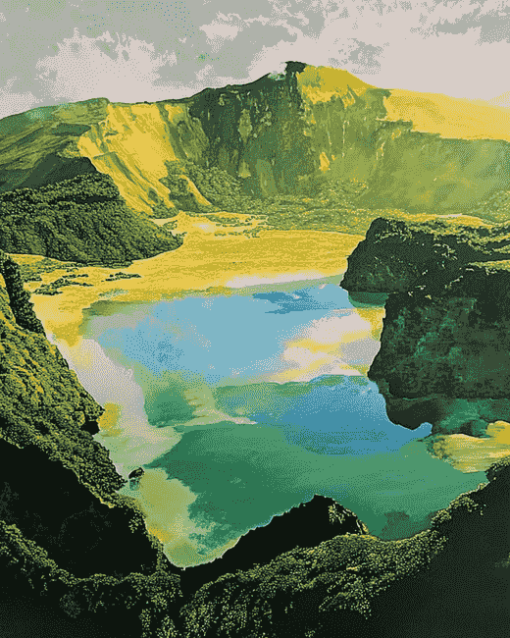 Azores Mountains and Lakes Diamond Painting