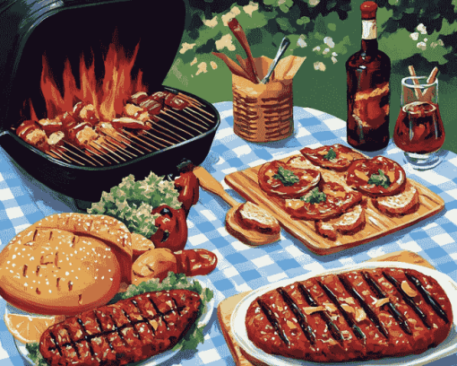 BBQ Feast Diamond Painting