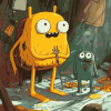 BMO and Jake Adventure Time Diamond Painting