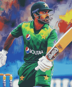 Babar Azam Cricket Star Diamond Painting