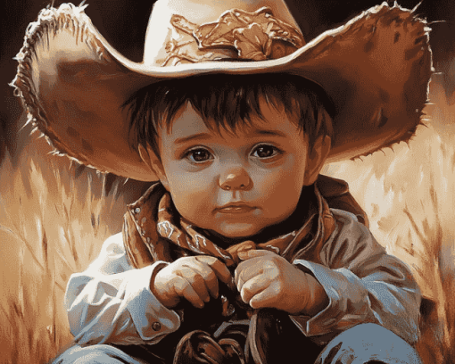 Babies' Western Cowboy Diamond Painting