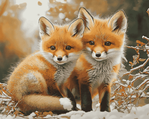 Baby Fox Animals Diamond Painting