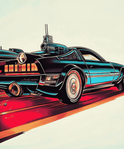 Back to the Future Cars Fantasies Diamond Painting