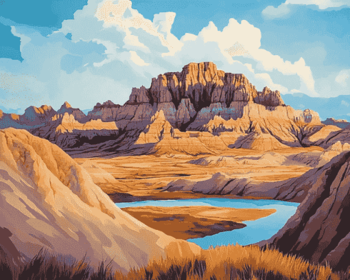 Badlands National Park Landscape Diamond Painting