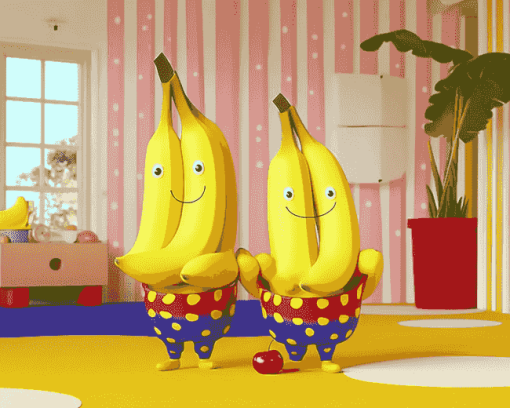 Bananas In Pajamas Cartoon Diamond Painting