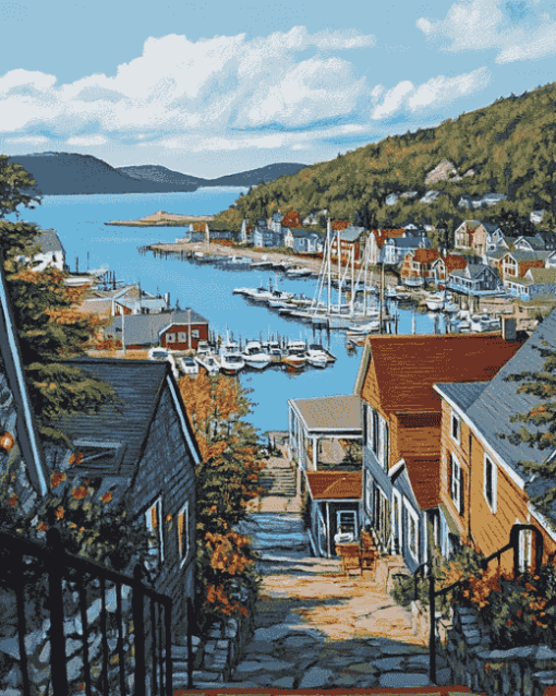 Bar Harbour Landscape Diamond Painting