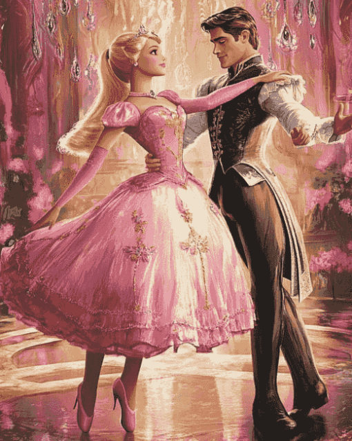 Barbie and Prince Dance Animation Diamond Painting