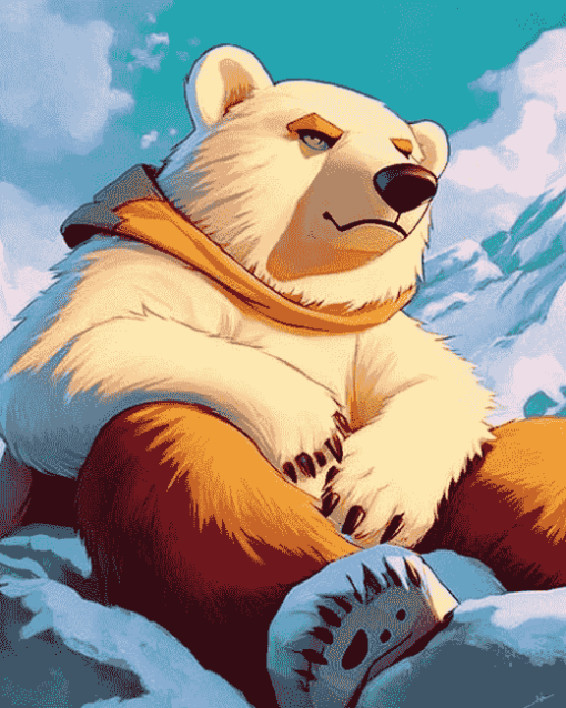 Bark The Polar Bear Sonic Diamond Painting