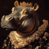 Baroque Hippo Animal Diamond Painting